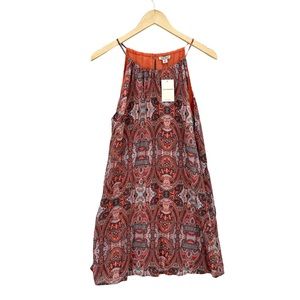 New LUCKY BRAND Dress Kaye Paisley Halter with Pockets